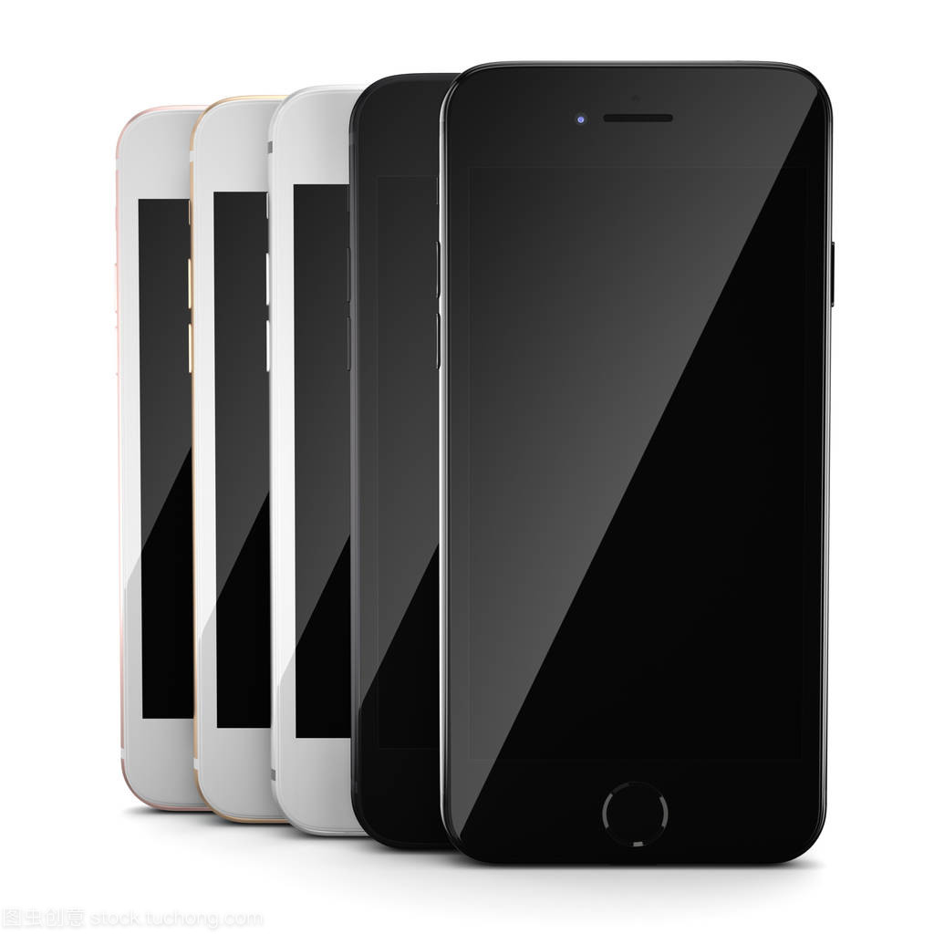 iPhone款式黑色屏幕智能手機的3D渲染設(shè)置指南